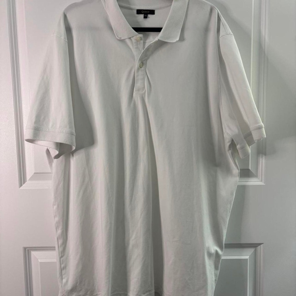 Quince white polo‎ shirt Size XXL